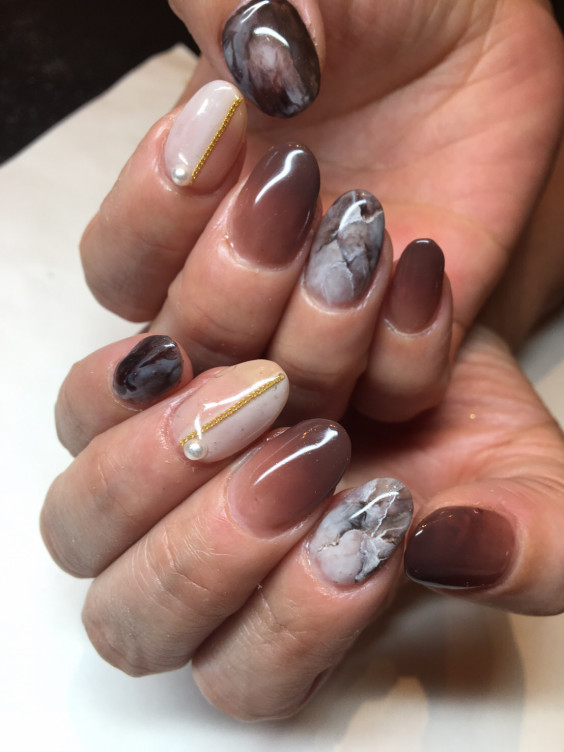 天然石ネイルの比較 Nailsalon Creed