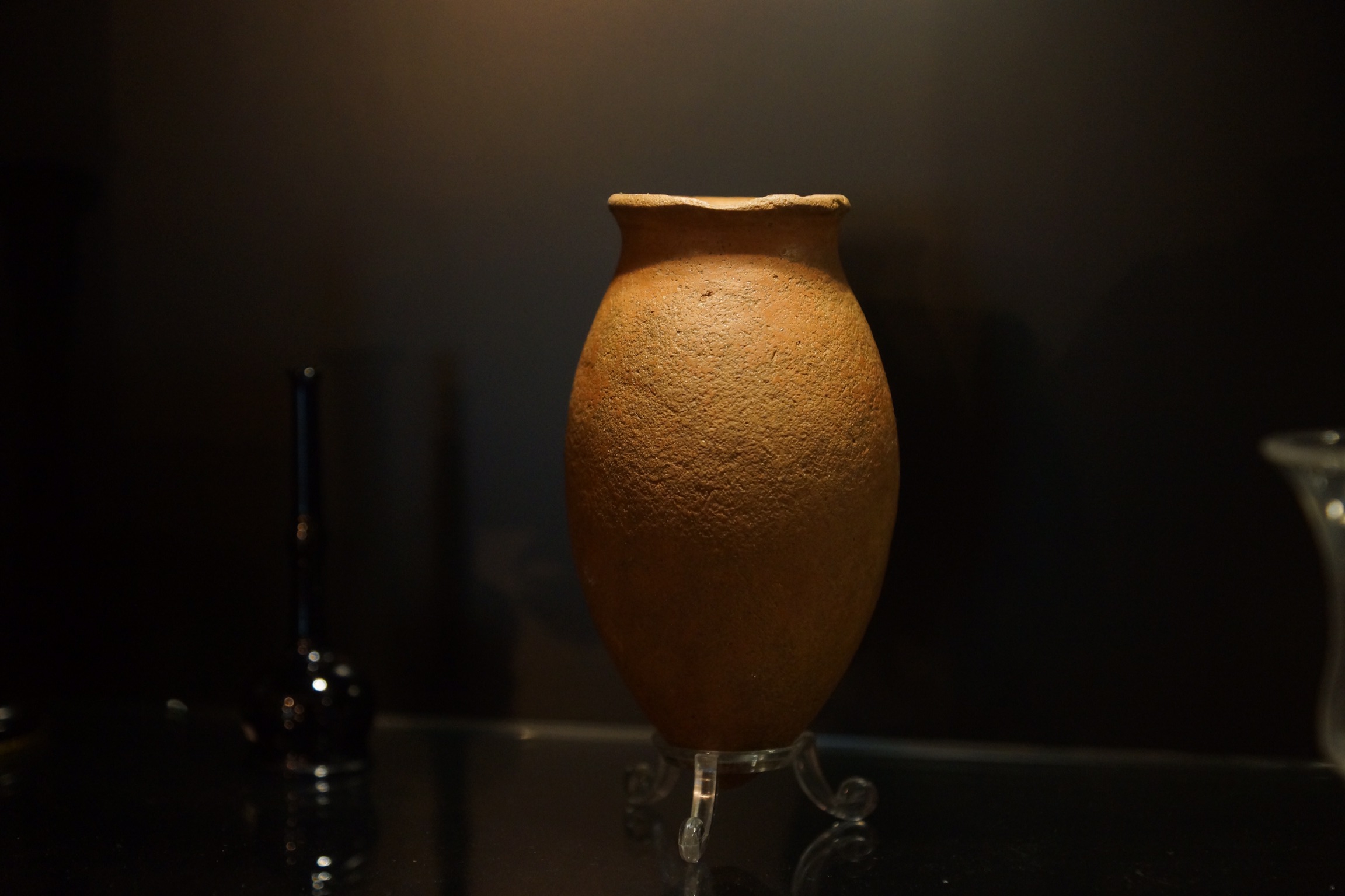 古代エジプト風陶器壺　おしゃれ 古代エジプト風陶器壺 おしゃれ （エジプトガラス フラワー