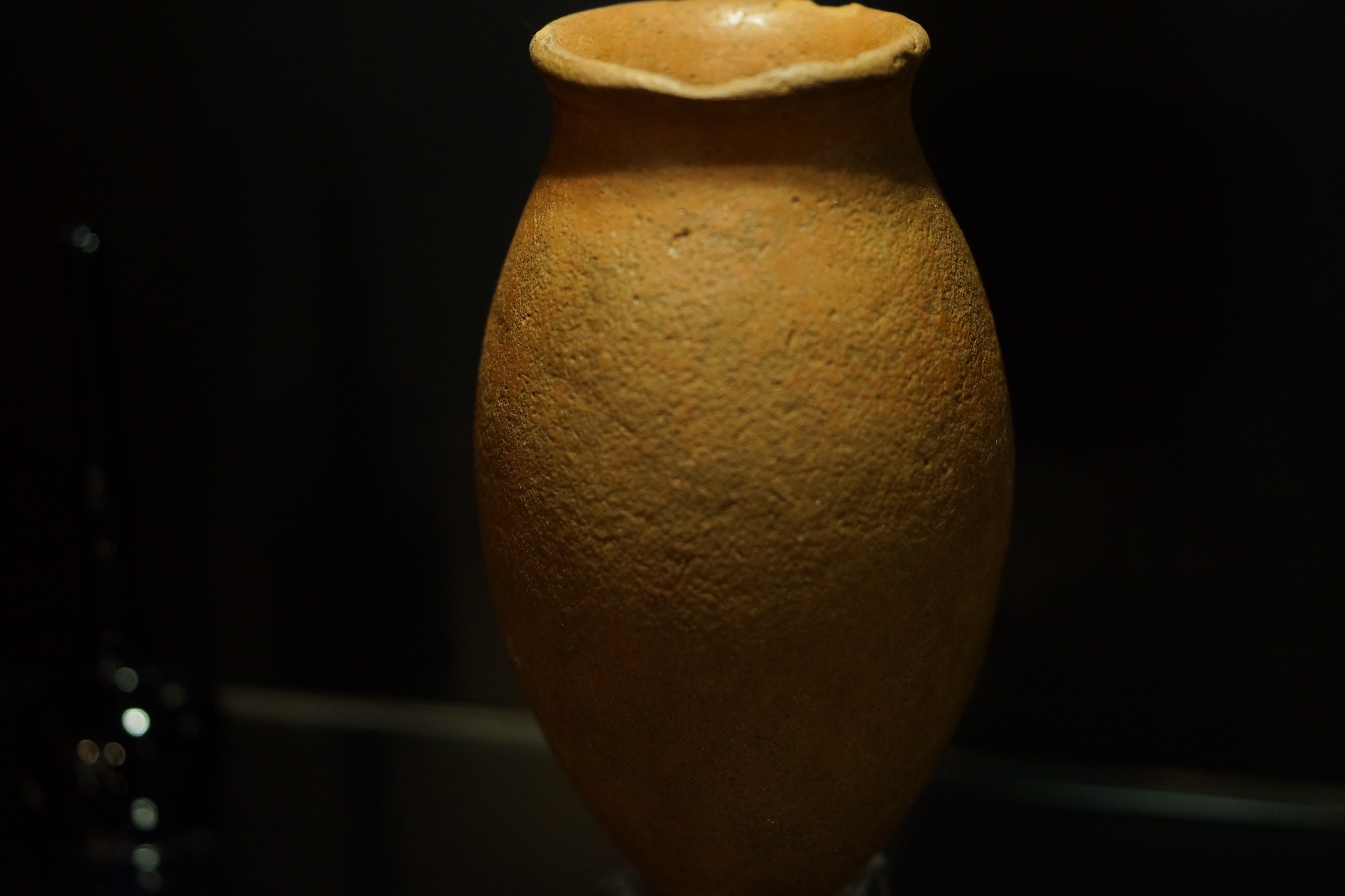 古代エジプト風陶器壺　おしゃれ 船と植物模様陶器壺 Decorated ware jar depicting boats and