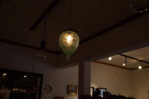 ウランガラスのランプシェード | アンティーク フェルメール 