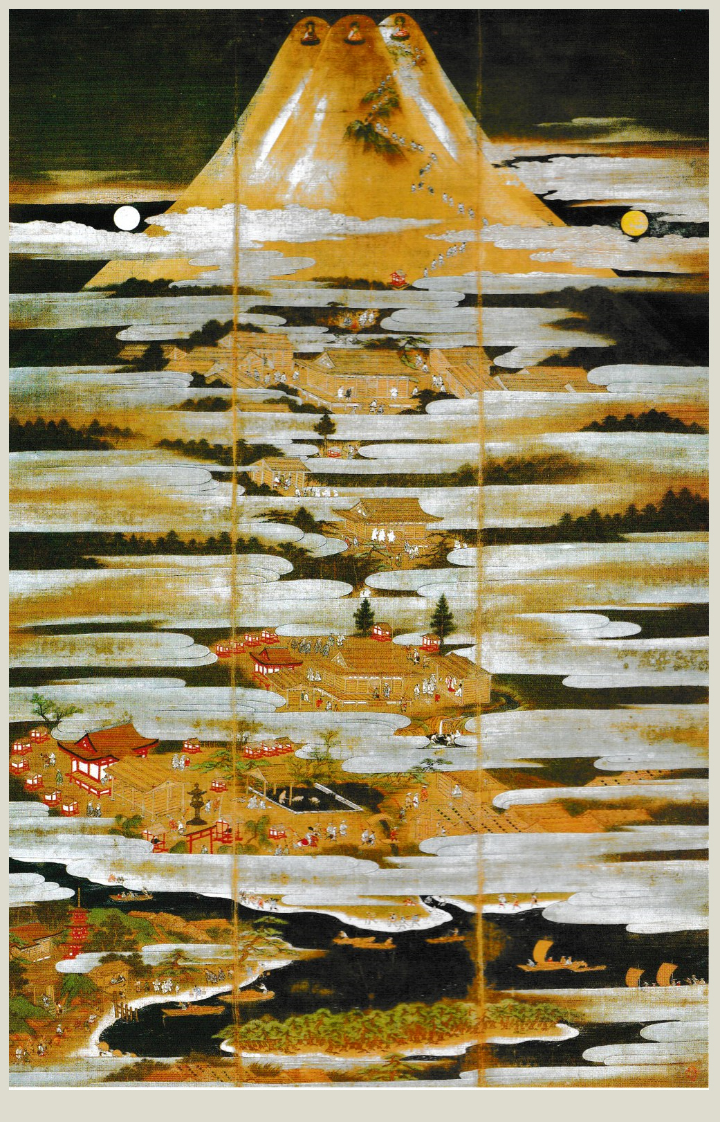 60 松坂堀坂山 伊勢富士参詣曼荼羅 大口浦 | 伊勢志摩国浅間信仰図