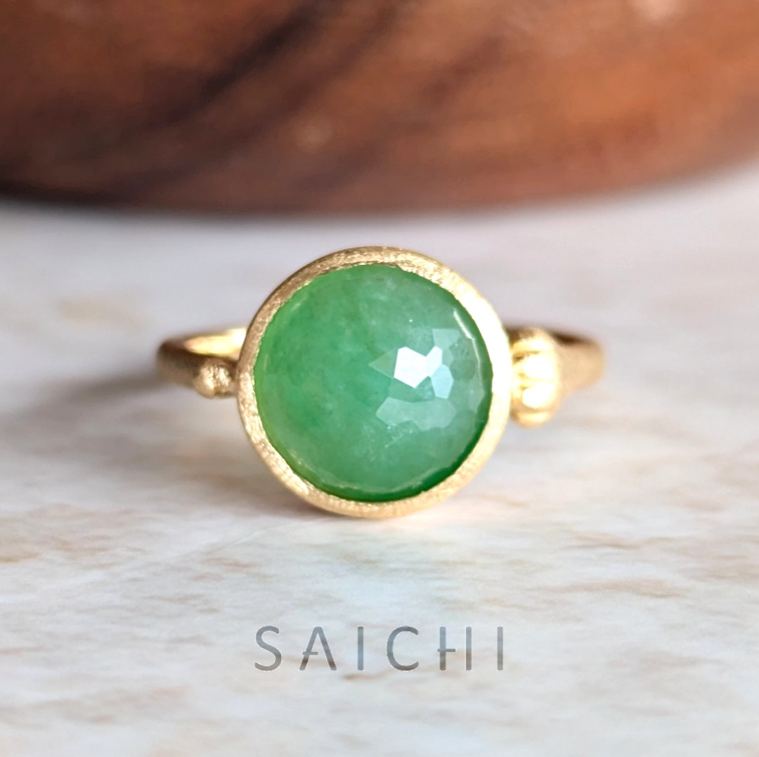 K18 Cat 翡翠 リング | SAICHI JEWELRY