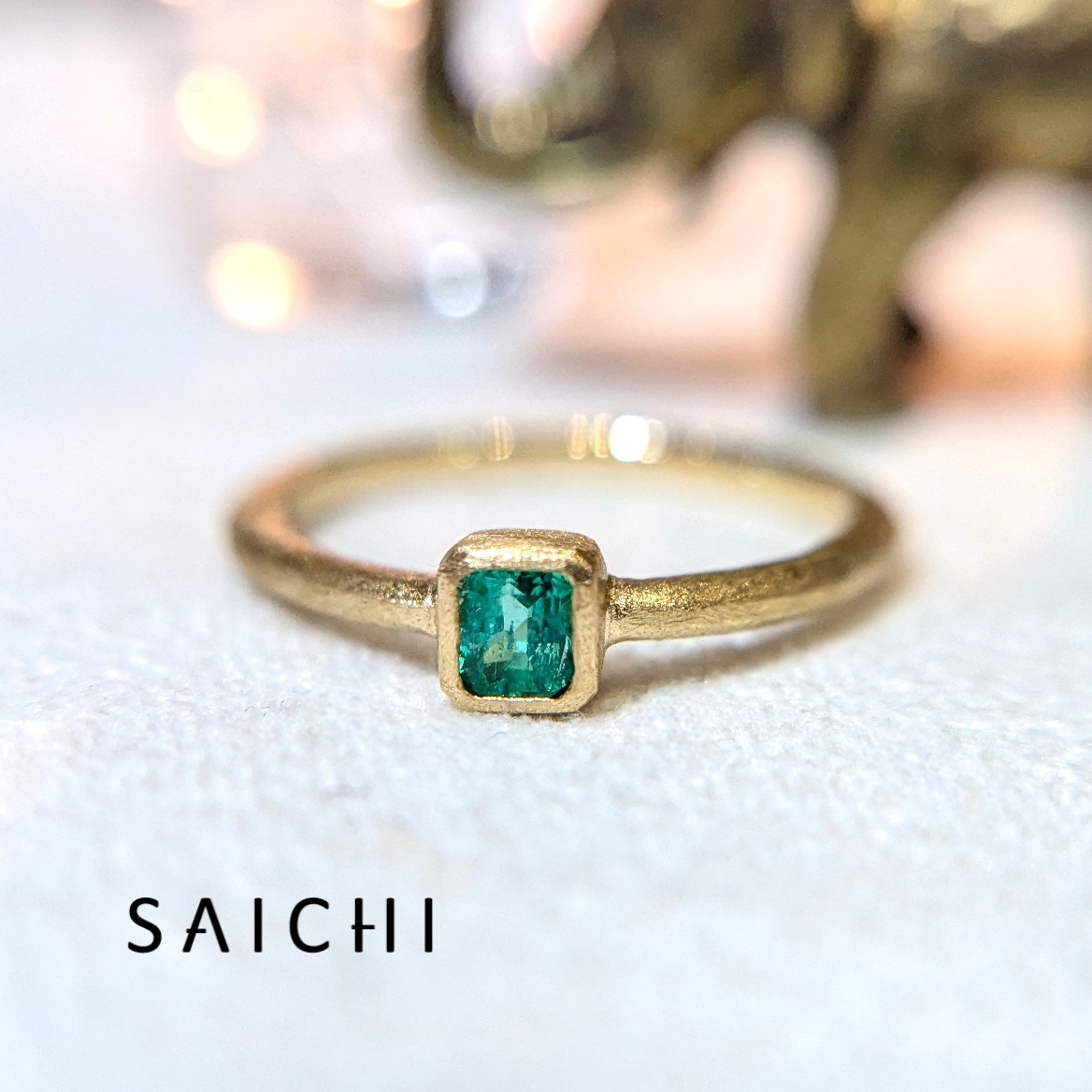 K18 エメラルド リング | SAICHI JEWELRY