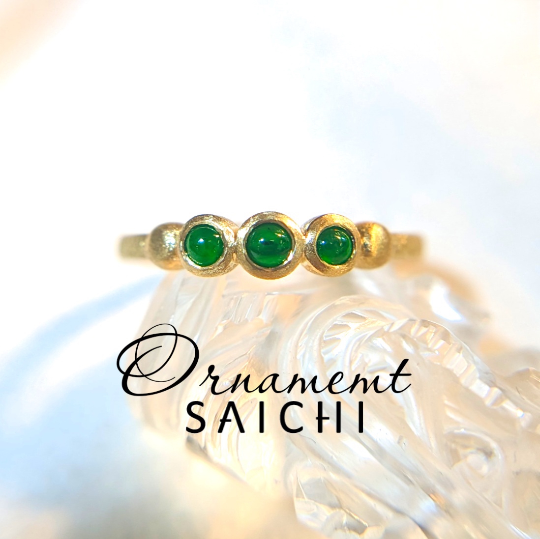 K18翡翠リング K18 Cat 翡翠 リング | SAICHI JEWELRY