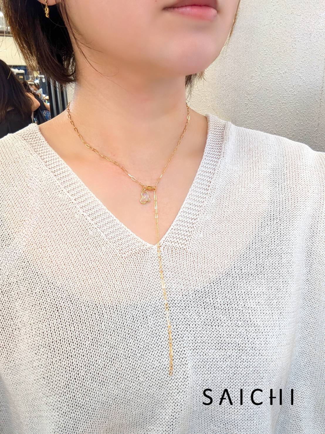 K18オパールロングネックレス K18 メキシコオパール ロングネックレスネックレス | SAICHI JEWELRY