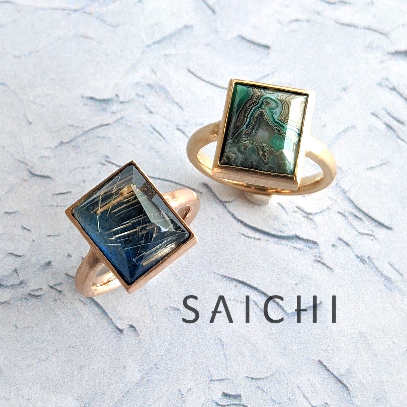 K18PG ルチルクォーツ×ラピスラズリ リング | SAICHI JEWELRY