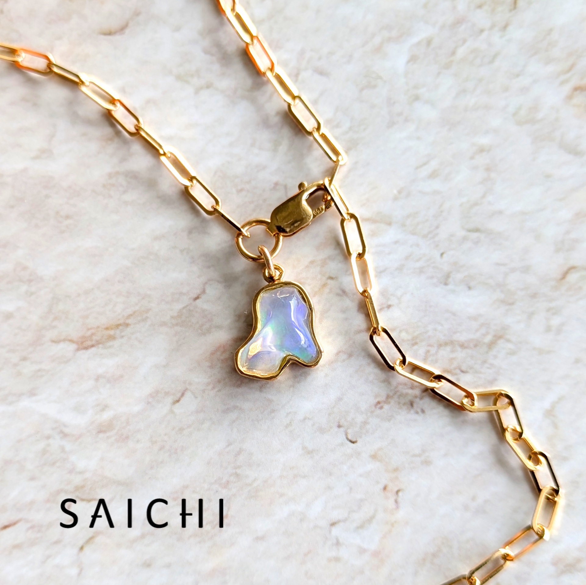 K18 メキシコオパール ロングネックレスネックレス | SAICHI JEWELRY