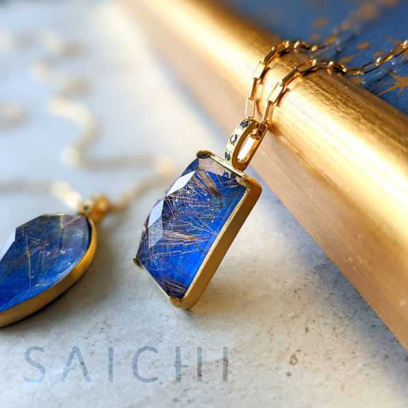 K18 Full of the stars ラピスラズリ×ルチルクォーツ ブラック  