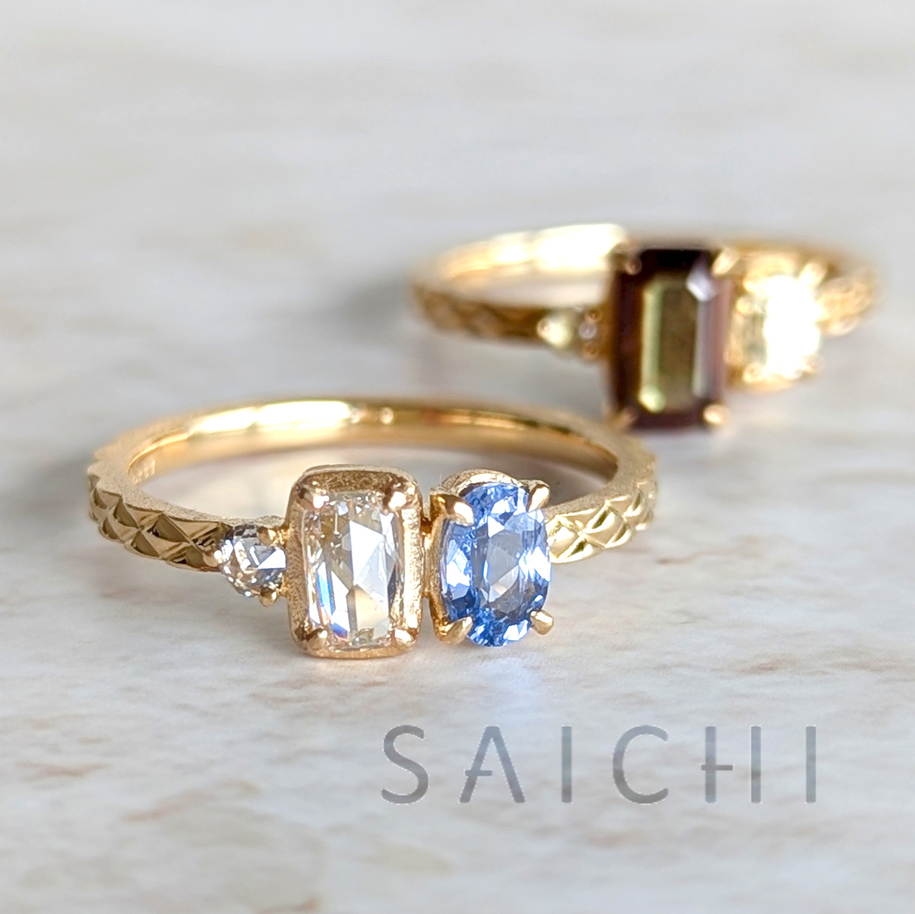 K18 コバルトスピネル リング K18 Couch コバルトスピネル ダイアモンド リング | SAICHI JEWELRY