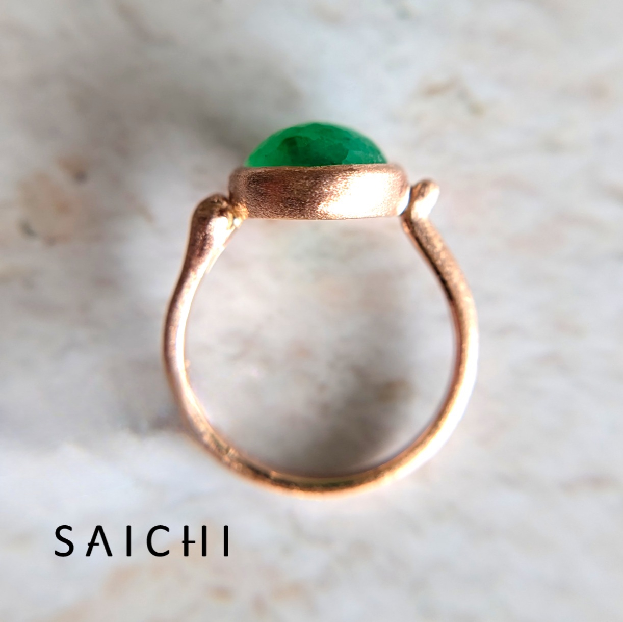 K18PG Cat 翡翠 リング | SAICHI JEWELRY