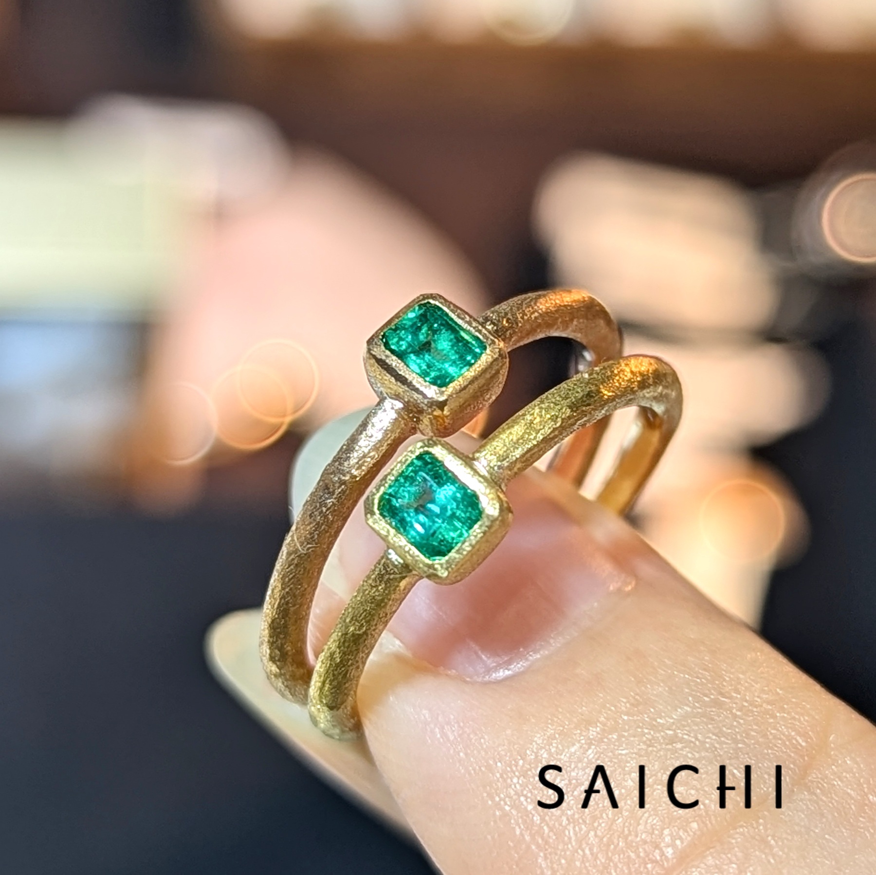 K18 エメラルド リング | SAICHI JEWELRY