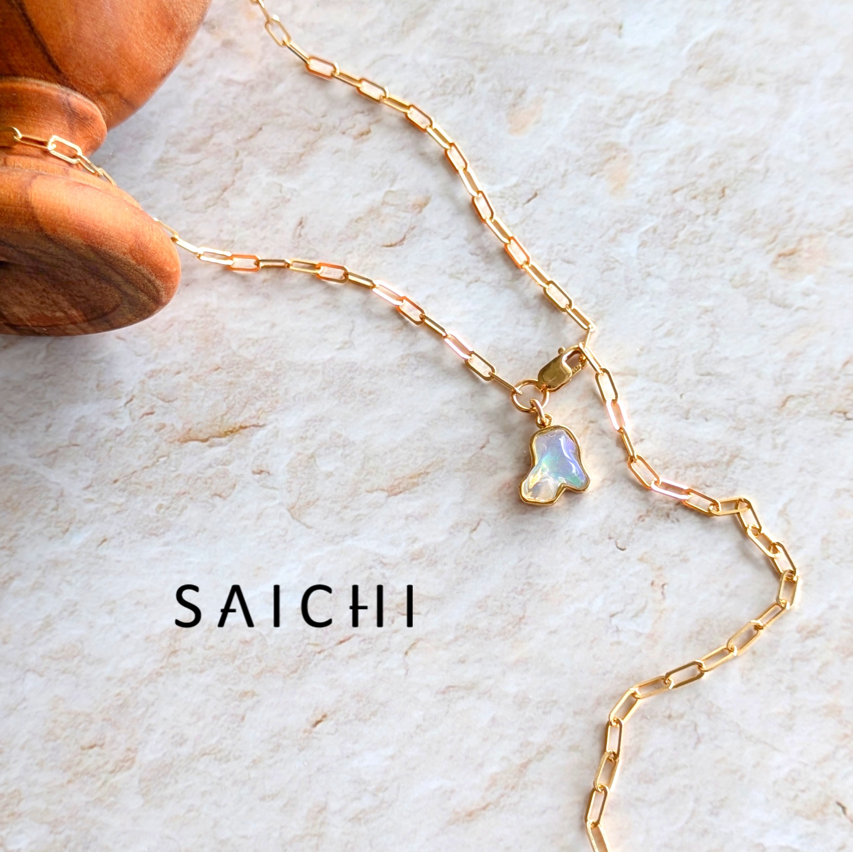 K18 メキシコオパール ロングネックレスネックレス | SAICHI JEWELRY