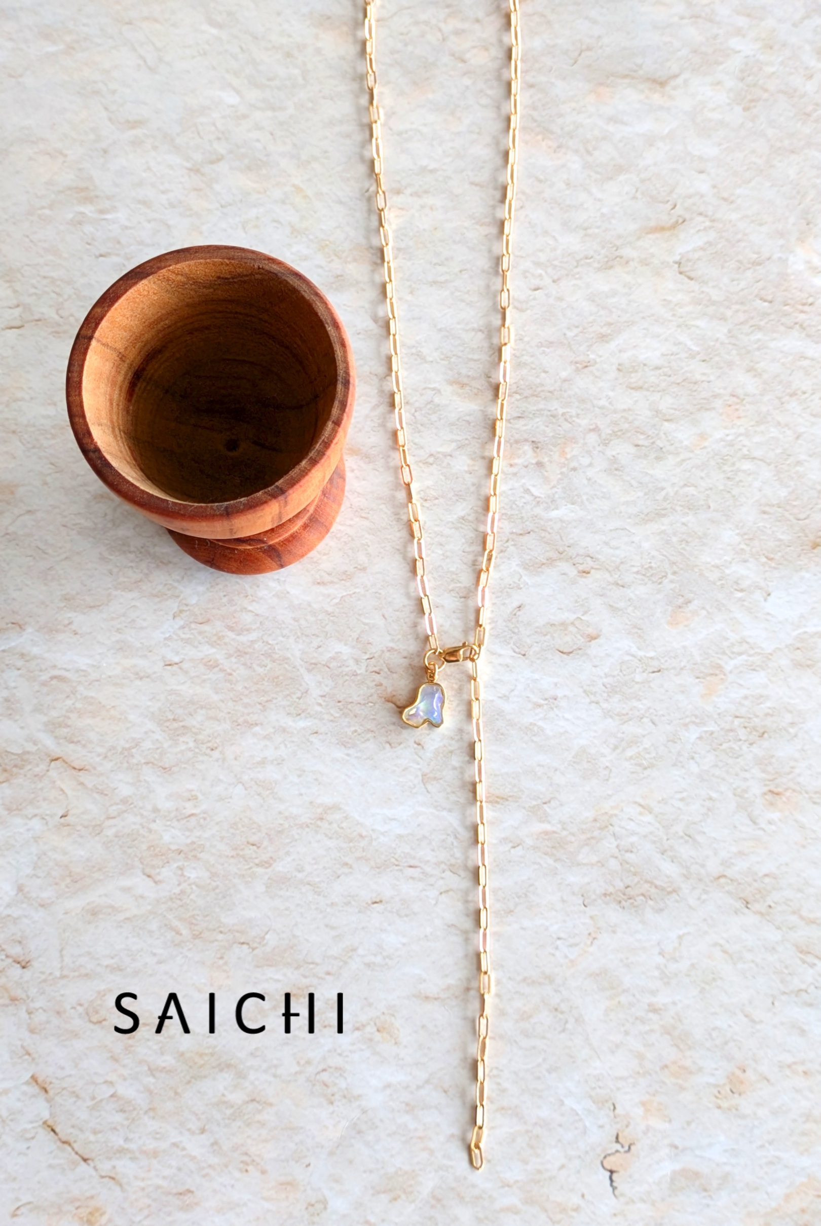 K18オパールロングネックレス K18 メキシコオパール ロングネックレスネックレス | SAICHI JEWELRY
