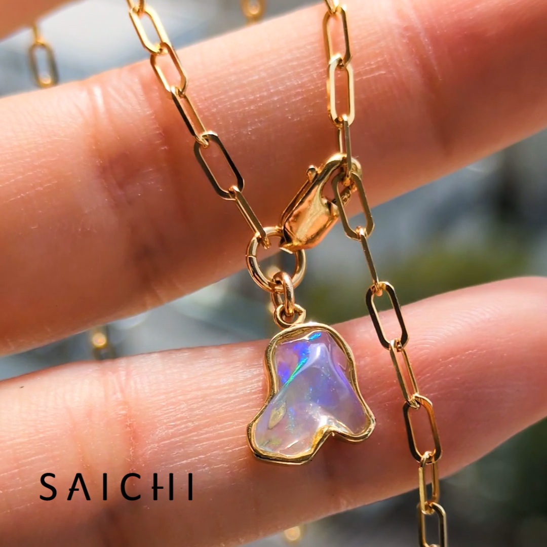 K18 メキシコオパール ロングネックレスネックレス | SAICHI JEWELRY