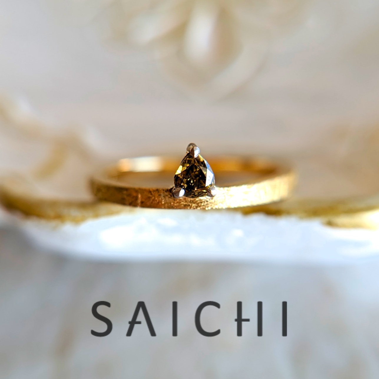 K18/PT Candle ダイアモンド リング | SAICHI JEWELRY