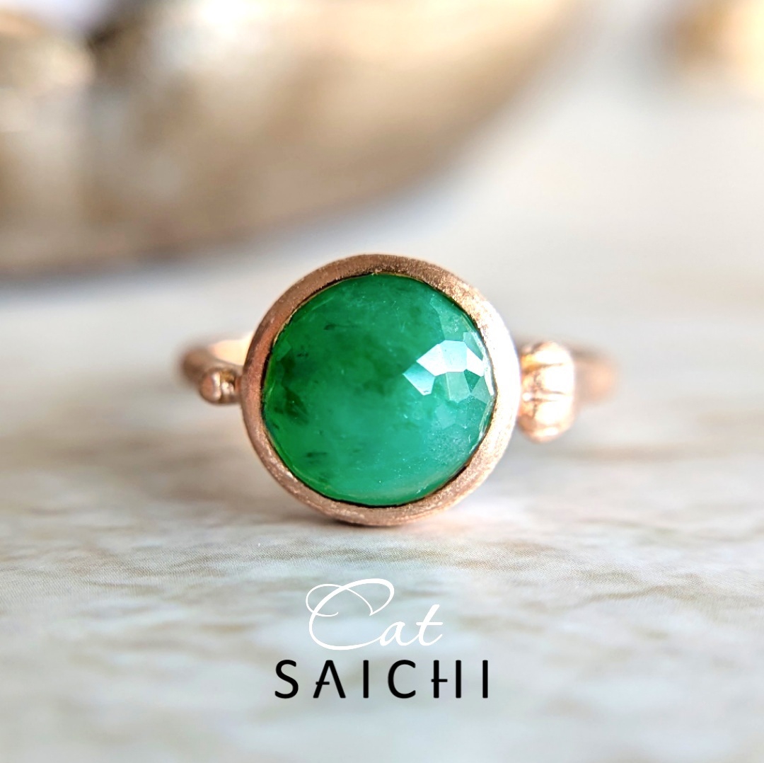 K18PG Cat 翡翠 リング | SAICHI JEWELRY