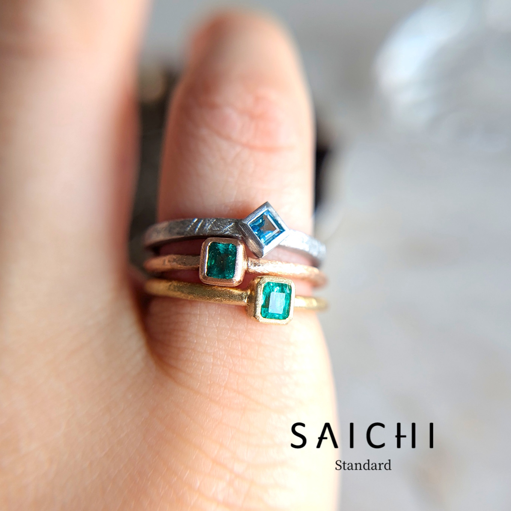 K18 エメラルド リング | SAICHI JEWELRY