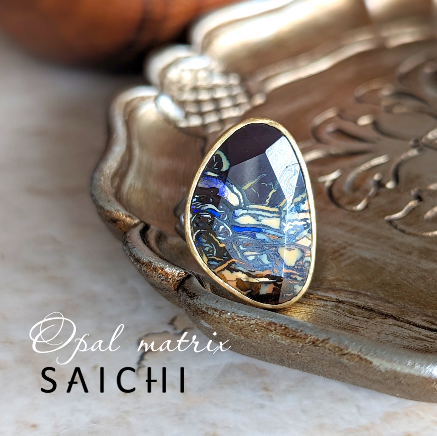 K18 / PT950 View オパールメイトリックス リング | SAICHI JEWELRY