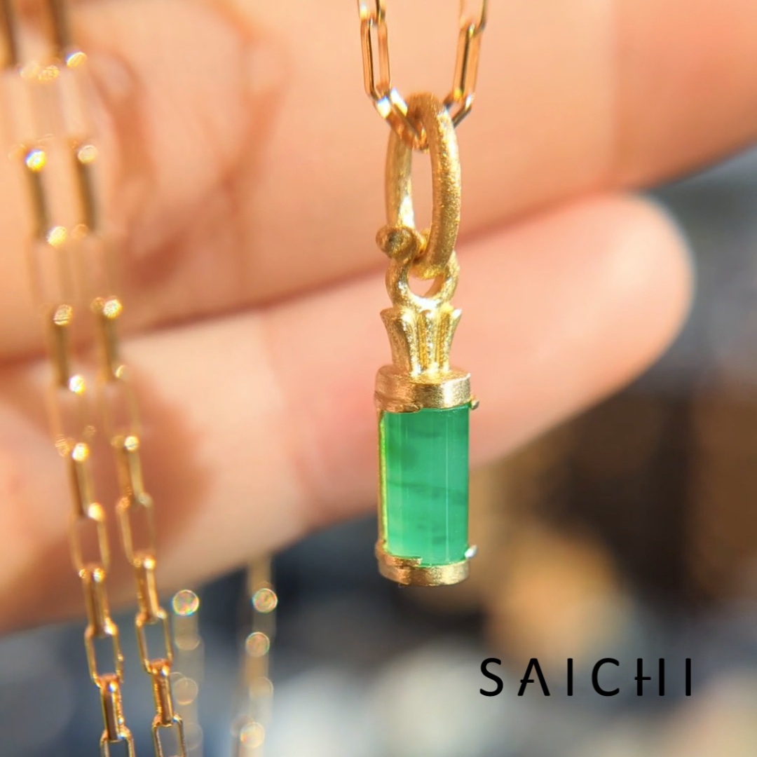 K18 Chandelier Piece 翡翠 ネックレス | SAICHI JEWELRY