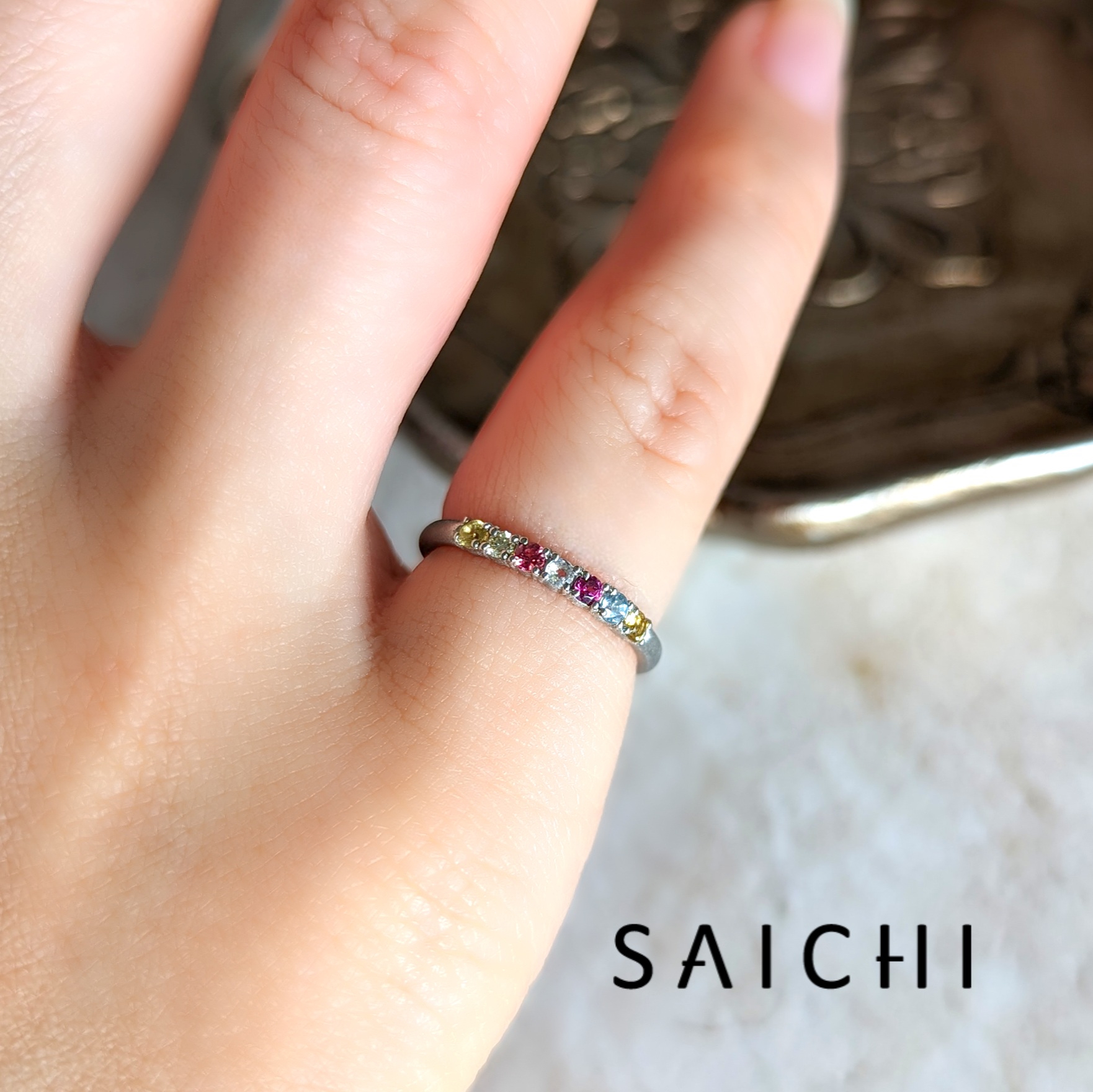 PT950 Harmony ピンキーリング | SAICHI JEWELRY