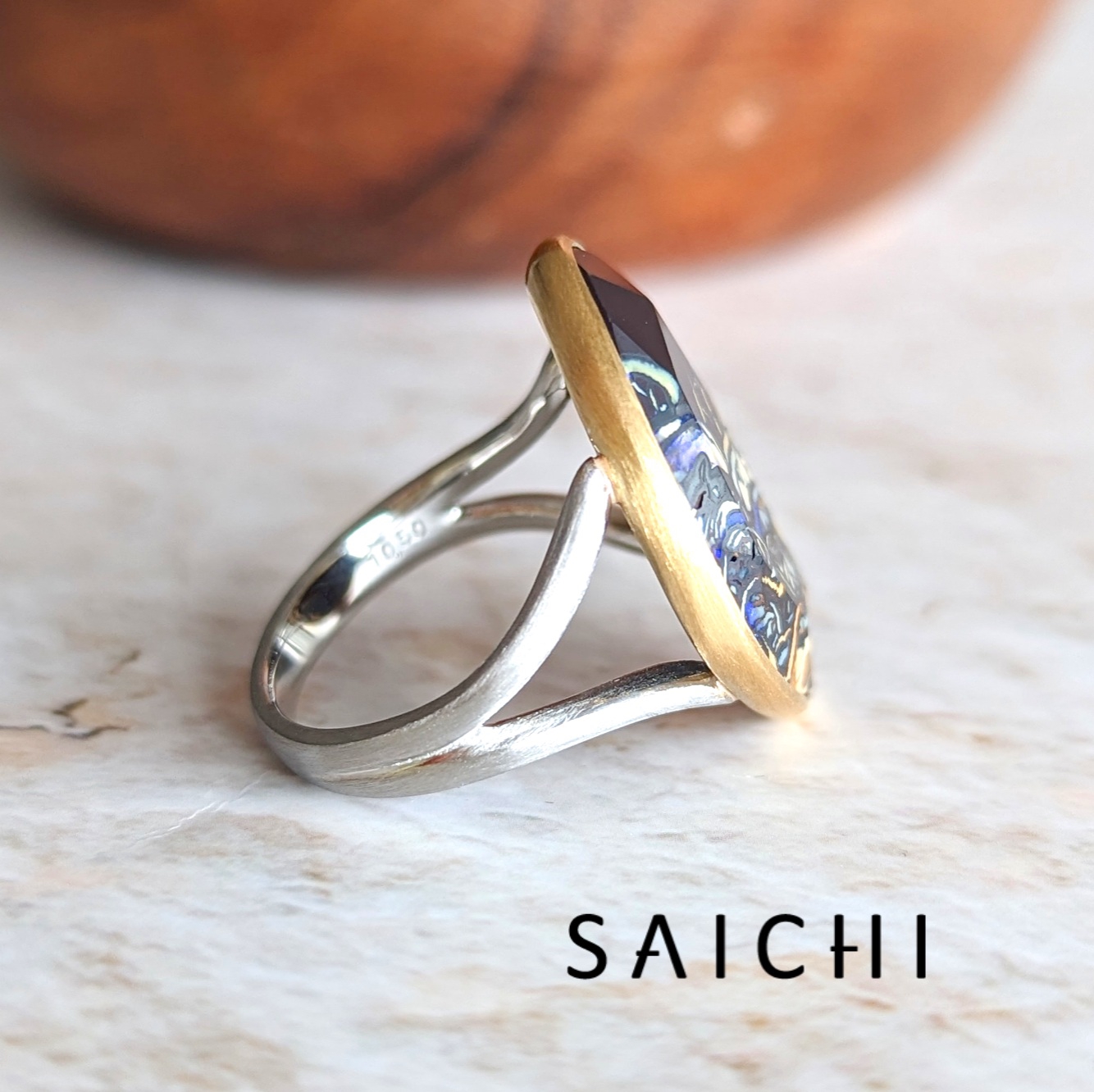 K18 / PT950 View オパールメイトリックス リング | SAICHI JEWELRY