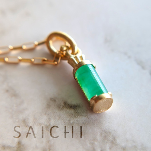 K18 Chandelier Piece 翡翠 ネックレス | SAICHI JEWELRY