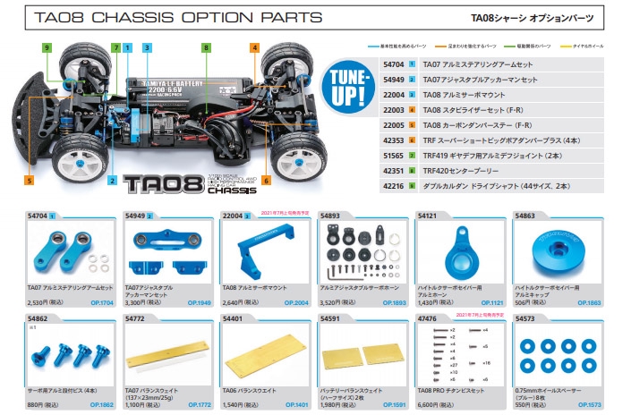 たかみな様専用 タミヤ TA08 オプション・パーツ多数 - ホビーラジコン