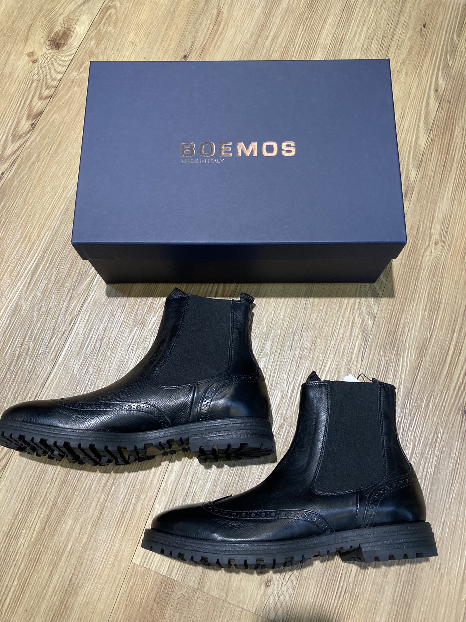 新品 BOEMOS(ボエモス) SPLASH 牛革ロングブーツ