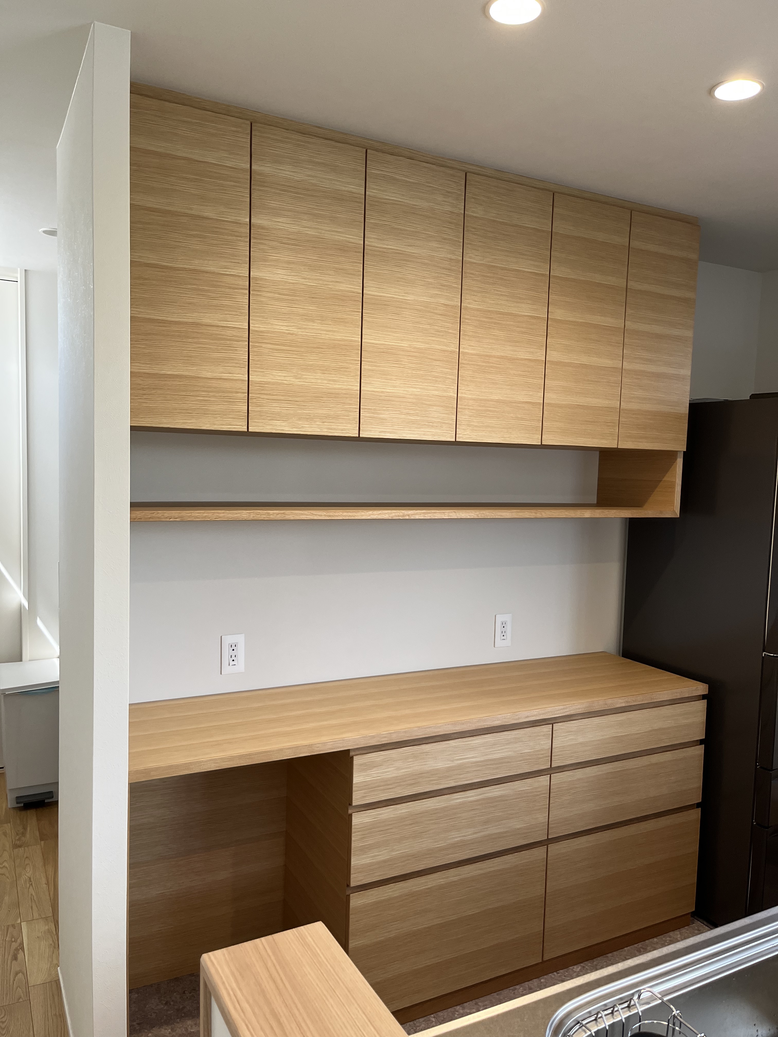 ハンドメイド オーダー造作棚 造作家具食器棚 引出し式 c5043 - オーダーメイド家具キッチン