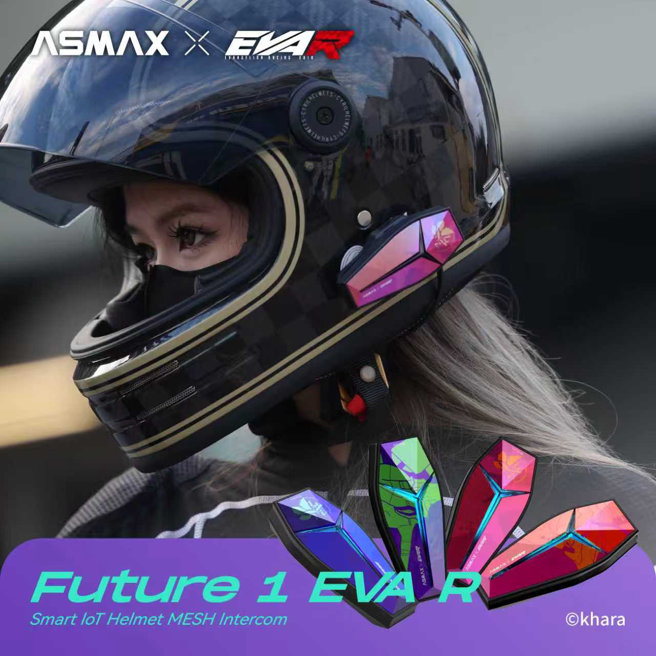 GOODS]次世代バイク用スマートインカムASMAXよりEVA RACINGコラボ