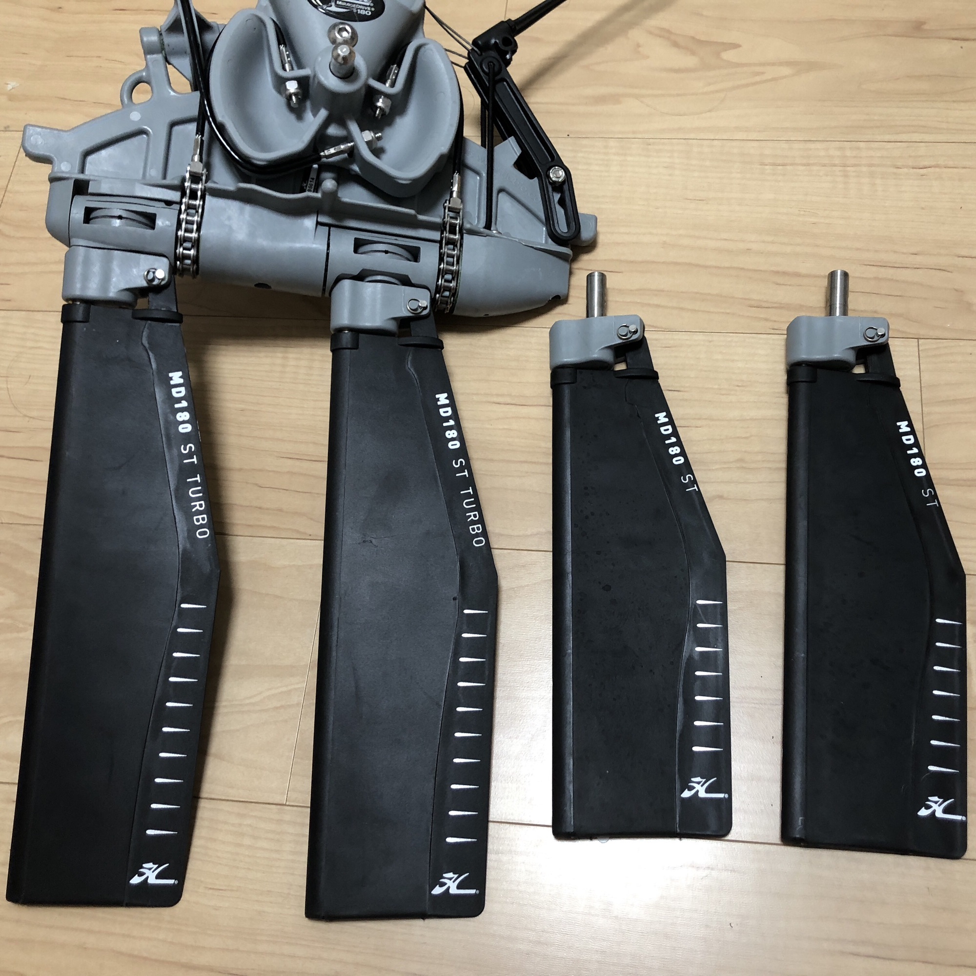 値下げしました！ホビー　カヤック　ミラージュコンパス用ドライブ　ターボフィン装備　中古 値下げしました！ホビー カヤック ミラージュコンパス用ドライブ