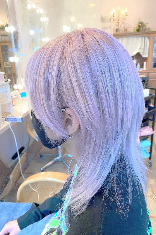 今年ラストはプラチナピンクホワイト ありがとうございました 美容室プチ