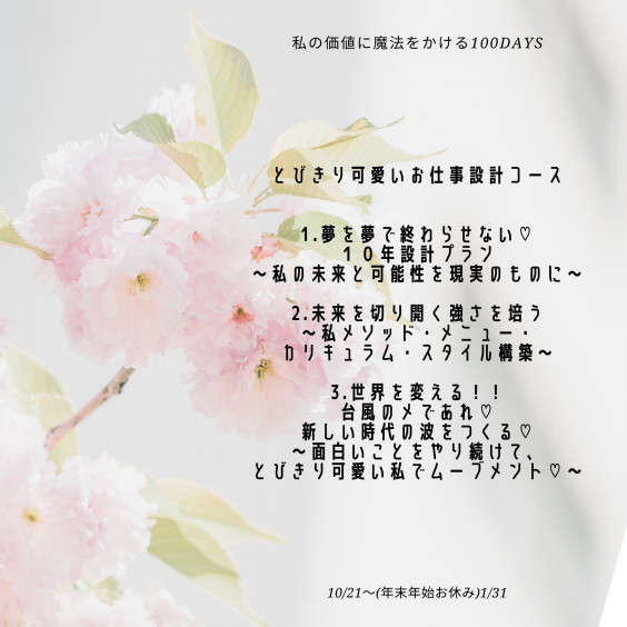 とびきり可愛いお仕事設計コース Create Dream Life