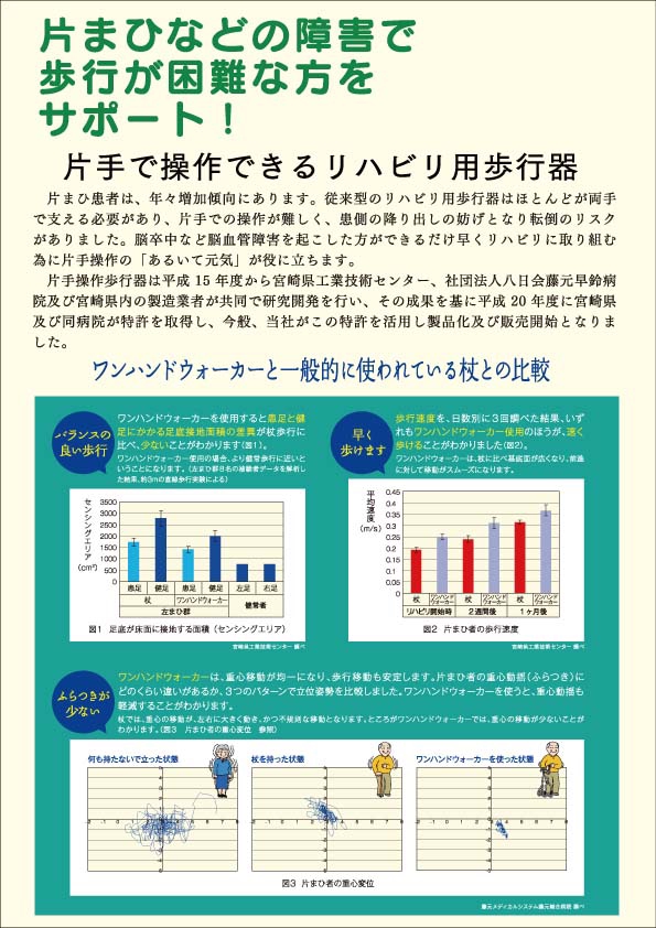 人気激安） はっぴぃまぁと片手操作式歩行器 ワンハンドウォーカー aob