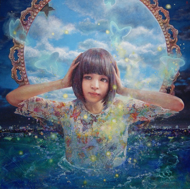 【フェアリーグランジ】THE LIGHT 滲み絵-真夜中の海と光ロングスリーブ フェアリーグランジ】THE LIGHT 滲み絵-真夜中の海と光ロング