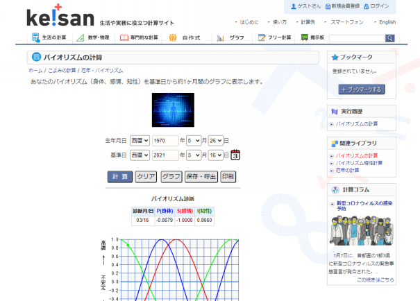 スピリチュアルではない 科学的根拠に基づいたバイオリズム カシオ計算機 Netwings Jp アーカイブ Www3