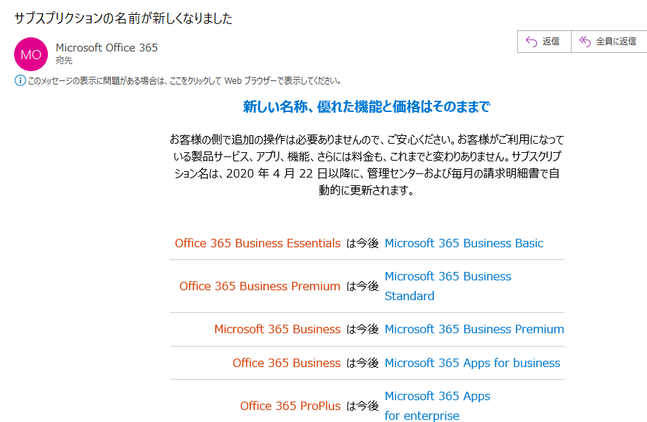 基本的に Office 365 と言っていたものは Microsoft 365 に呼び方だけ変わりますが ほかは変わりません Netwingsj ネットウイングス Netwings Jp