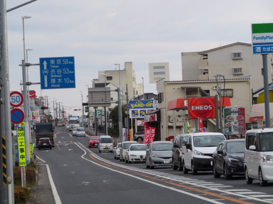 国道246号伊勢原市坪ノ内 厚木市温水 道路の記録