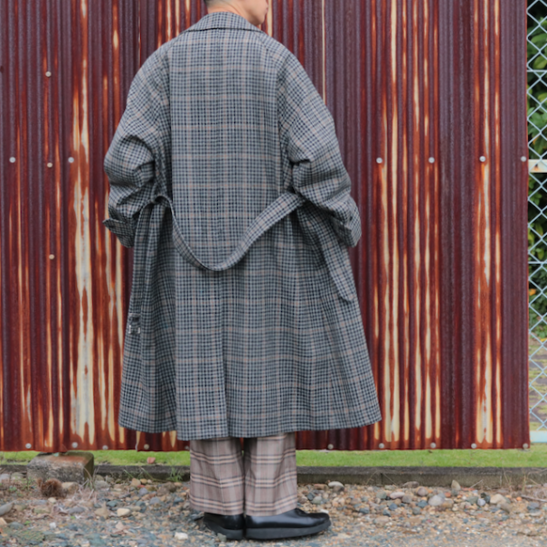 INTĒRIM・HYPER BIG LOVAT KIRK TWEED SINGLE RAGLAN BELTED