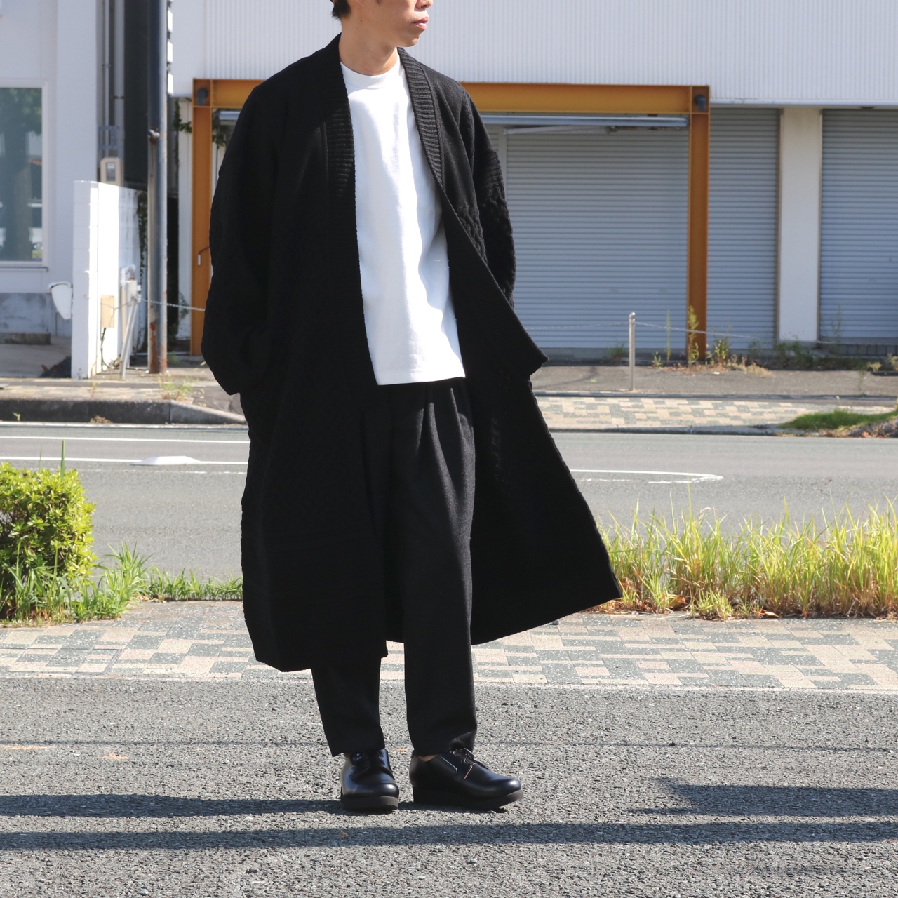 着丈109cmyashiki tsukimi knit coat