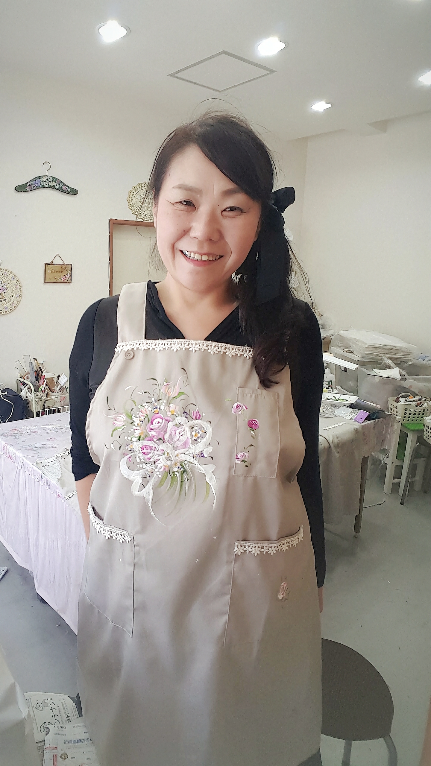 トールペイント作品生活道具エプロン トールペイント作品生活道具エプロン