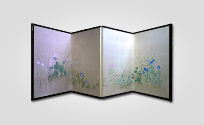 四曲屏風 （4枚折屏風） | 京都で襖、障子、額装、屏風、掛け軸なら ...