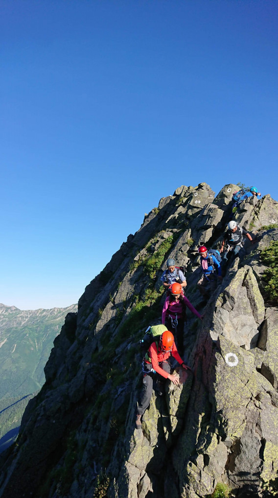 穂高連峰 大キレット 山岳ガイド新名健太郎