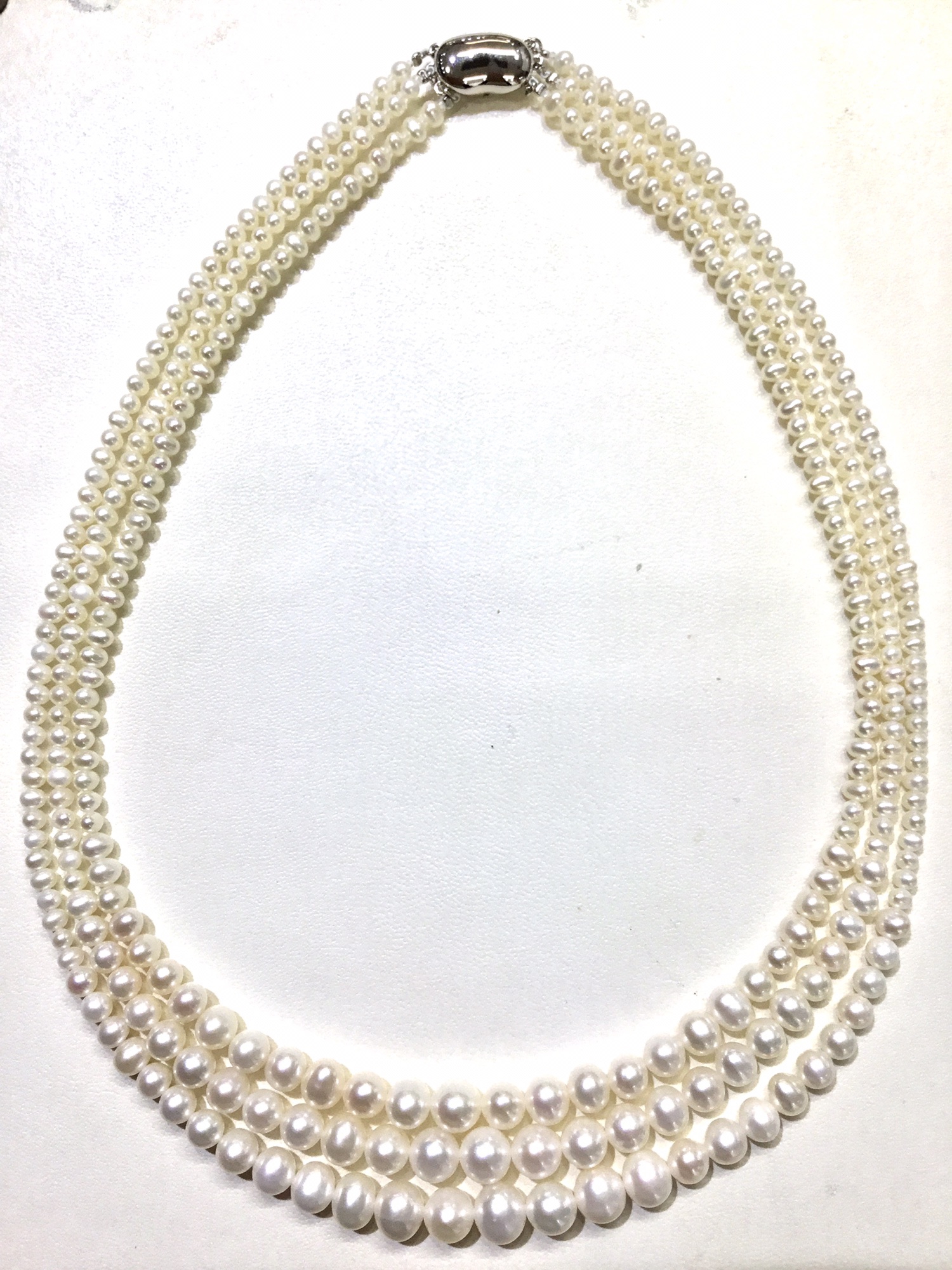 エリザベス宝石 本真珠ネックレス ️7.8 White 存在感あり - ファッション