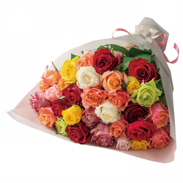 ミックス 農園から直送お届け 大切な方への特別な贈り物に新鮮なバラの花束を Adelie Mikke