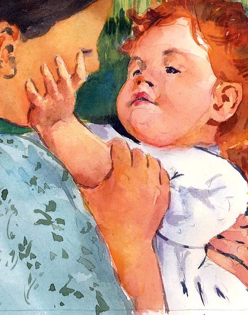 メアリー・カサット、「果実をとろうとする子ども」、希少な画集より