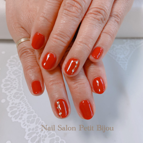 夏こそ赤ネイル Nail Salon Petit Bijou