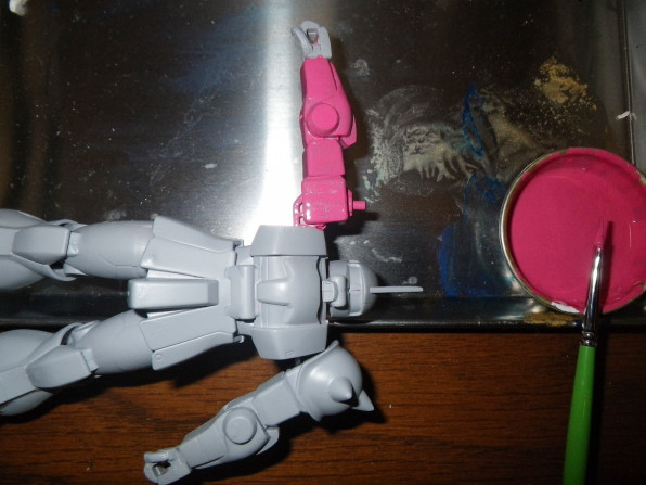 1 144 ザク シャア専用 筆塗りプラモデルお奮闘記