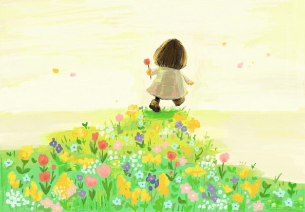 紙芝居イラスト Colorful Heart Sayakamori Illustration