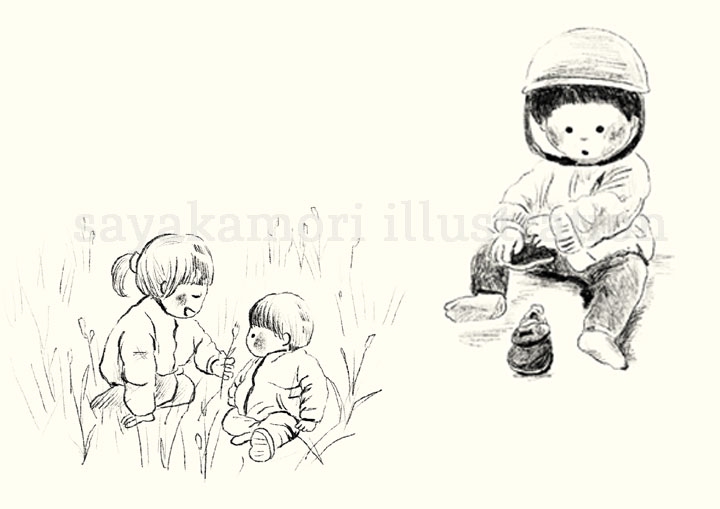 鉛筆ドローイング(子ども) | イラストレーター森さやかホームページ